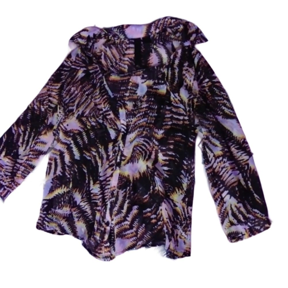 Stylish Multicolor Patterned Blouse - image 1
